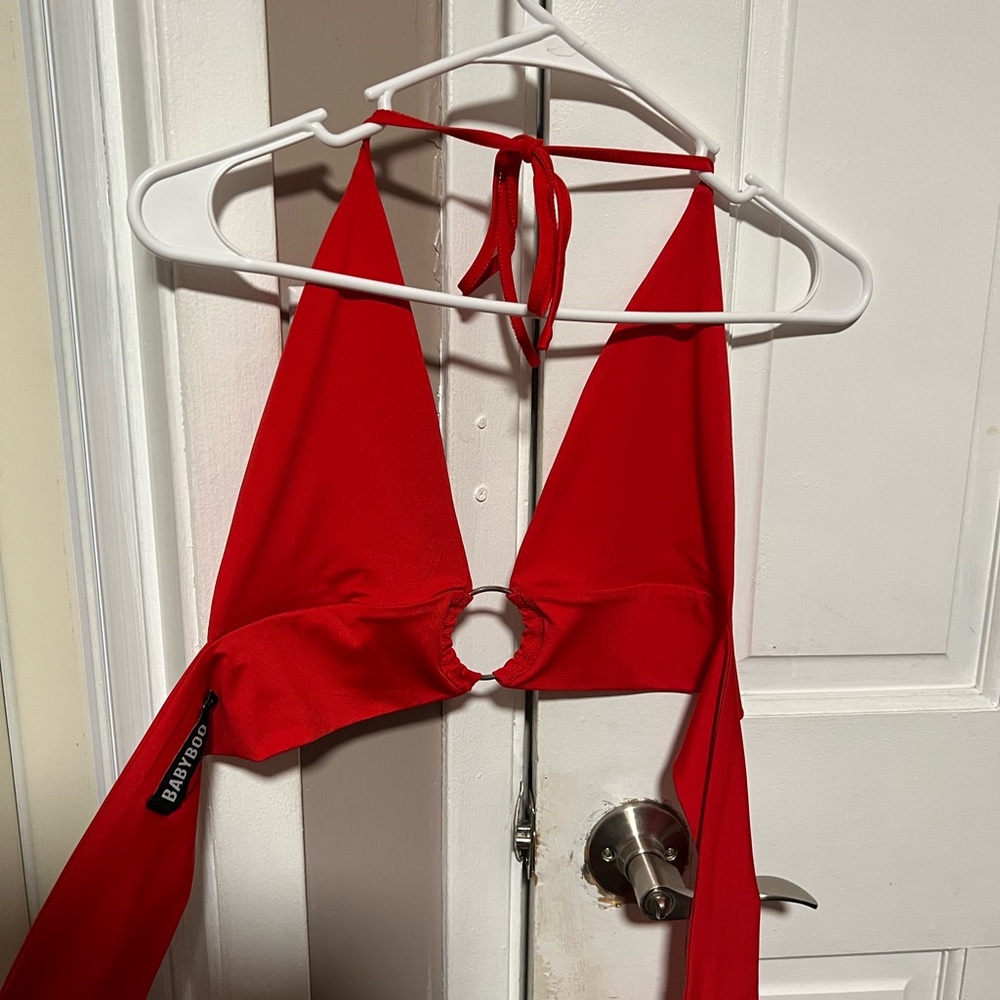 Red topless top - Picture 6 of 6